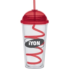 22oz Festival Tumbler with Curly Straw