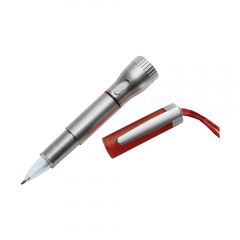 Precision Retractable Stylus Metal Flashlight Pen