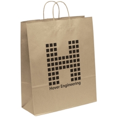 16x19 Eco Shopper-Stephanie Recycled Brown Paper Tote Bag